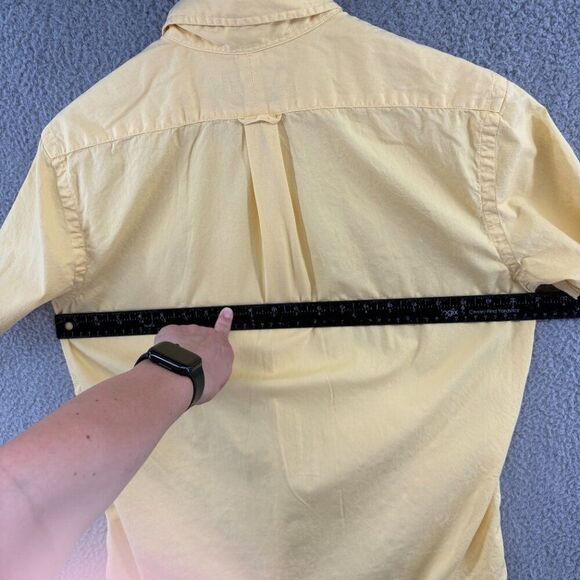 Ralph Lauren Featherweight Twill Button-Down Shirt Yellow Short Sleeve Men’s S - Picture 6 of 11